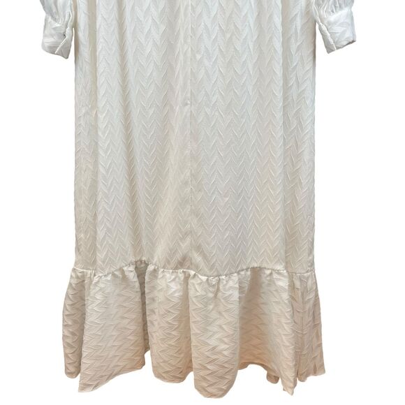 Sachin & Babi White Wrap Maxi Dress Sz 12 Elegant Long Sleeve V Neck Wedding NWT - Picture 9 of 16